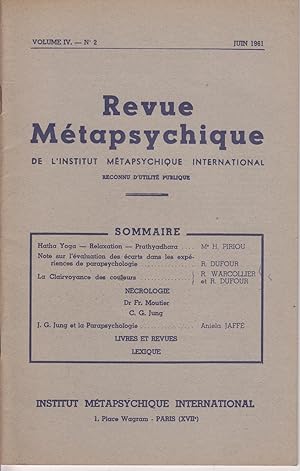 Revue Métapsychique volume IV no 2.