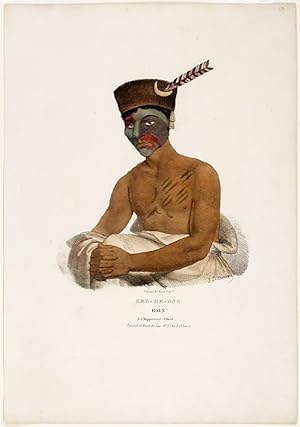 Kee-Me-One or Rain A Chippeway Chief. Painted at Fond du Lac 1827 by J. O. Lewis
