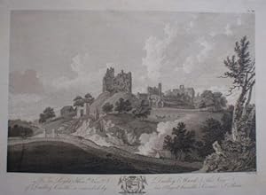 Fine Original Antique Engraving Illustrating a View of Dudley Castle in Staffordshire.