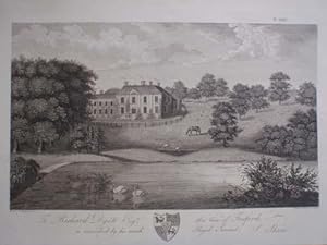 Fine Original Antique Engraving Illustrating a View of Freeford in Staffordshire.