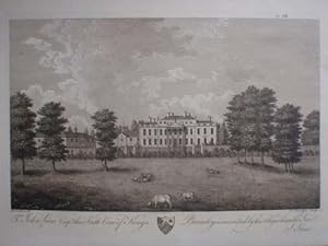 Fine Original Antique Engraving Illustrating a South View of Kings Bromley in Staffordshire.