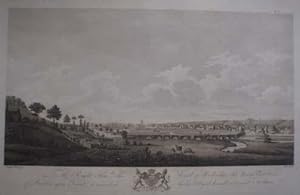 Fine Original Antique Engraving Illustrating a North East View of Burton Upon Trent in Staffordsh...