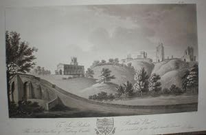 Fine Original Antique Engraving Illustrating a North East View of Tutbury Castle.