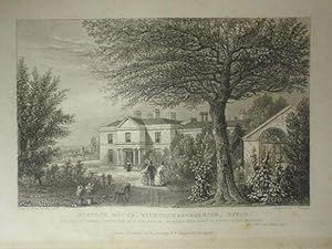 Fine Original Antique Engraving Illustrating Bystock House, Withycombe - Raleigh in Devonshire. P...