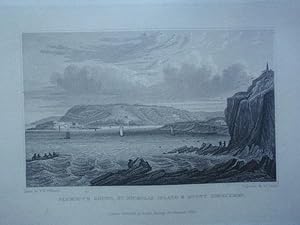 Fine Original Antique Engraving Illustrating Plymouth Sound, St Nicholas Island & Mount Edgecumbe...