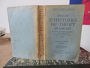 Précis d'Histoire du Droit Français - Quatrième édition entièrement revue