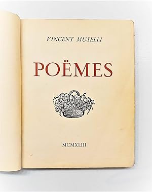 Poëmes. Edition enrichie de poèmes manuscrits et d'un bel envoi de V.M. à Yvonne et Jean Milon de...