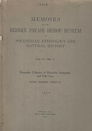 Fornander Collection of Hawaiian Antiquities and Folk-Lore. The Hawaiian Account of the Formation...