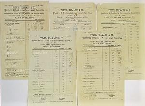 A COLLECTION OF ELEVEN CHICAGO DAILY FINANCIAL SHEETS FROM BANKING HOUSES, 1868