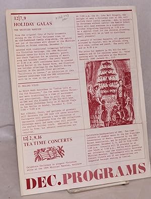 CHS Programs: December 1984 (mailer)