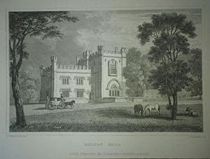 Fine Original Antique Engraving Illustrating Bolton Hall Yorkshire, Published in 1829.