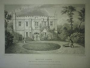 Fine Original Antique Engraving Illustrating Malton Lodge, the Original Entrance to Malton Castle...