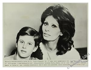 SOPHIA LOREN E IL FIGLIO EDOARDO: FOTO ORIGINALE.: