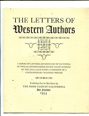 THE LETTERS OF WESTERN AUTHORS.