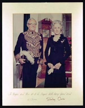 Signed Portrait of The Lieutenant-Governor of British Columbia and His Wife, 1970s