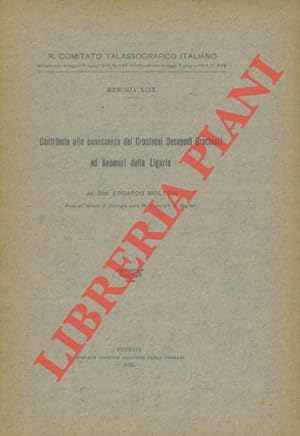 Contributo alla conoscenza dei Crostacei Decapodi Brachiuri ed Anomuri della Liguria.