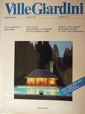"VILLE E GIARDINI Casa nel verde APRILE 1987 n.° 215"