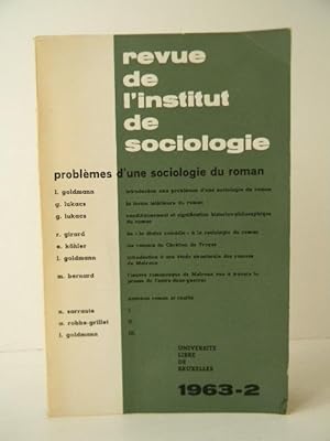 PROBLEMES D'UNE SOCIOLOGIE DU ROMAN