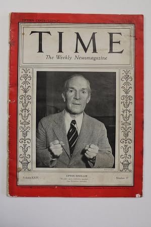 TIME. THE WEEKLY NEWSMAGAZINE. VOLUME XXIV. NUMBER 17. OCTOBER 22, 1934