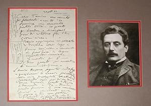 ALS & photographic portrait of Giacomo Puccini