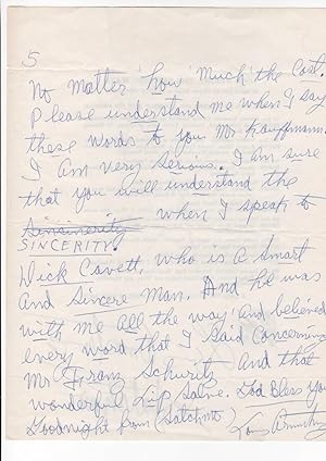 Autograph letter signed ("(Satchmo) Louis Armstrong)") to Erich Kauffmann, [Corona, N.Y.] April 5...