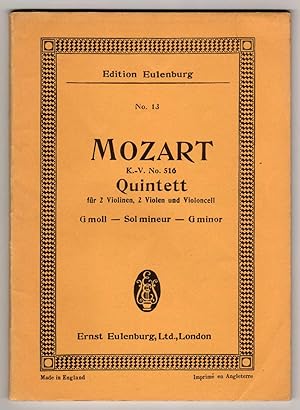 Quintett [Quintet] for 2 Violinen, 2 Violen Und Voloncell, G Moll [G minor], K.V. No. 516 [MINIAT...