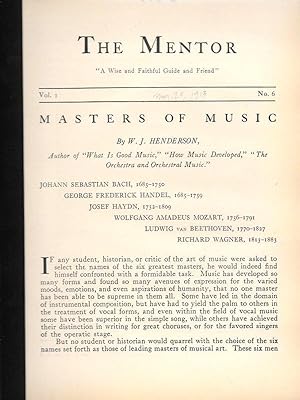 MASTERS OF MUSIC.