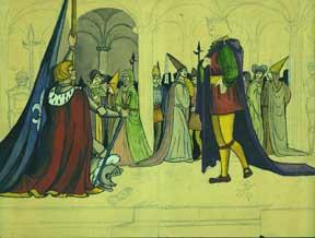 Unfinished Medieval Scene.