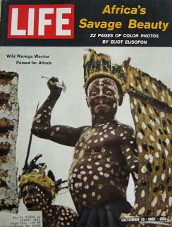 Life Magazine October 13, 1961 -- Cover: Warega Warrior