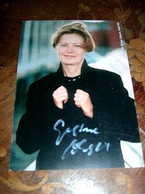 Carte en couleur signée - Autographe original de Gesine Lötzsch, vice-président du groupe gauche ...