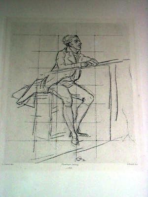 Très belle héliogravure par M. Charreyre représentant un personnage assis d'après Louis DAVID, Di...