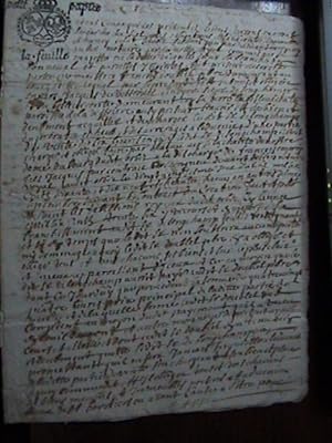 1681 HANDWRITTEN MULTIPLE AUTOGRAPH DETAILED FINANCIAL DOCUMENT SUPERB ILLUSTRATED 'PETIT PAPIER'...