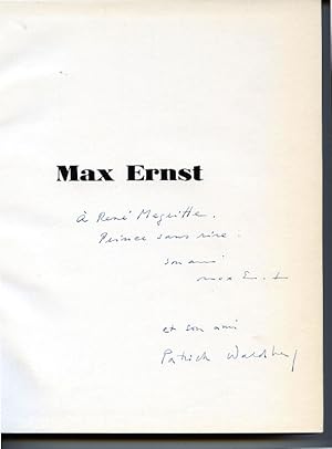 Autograph inscription signed. In: Patrick Waldberg: Max Ernst.