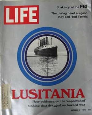 Life Magazine October 13, 1972 -- Cover: Lusitania