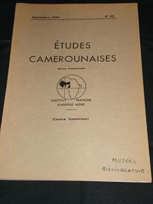 ETUDES CAMEROUNAISES. SEPTEMBRE. N°52