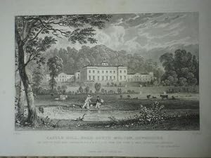 Original Antique Engraved Print Illustrating Castle-Hill, Near South Molton, Devonshire.