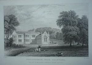Original Antique Engraved Print Illustrating Trelowarren, Near Helstone, Cornwall.