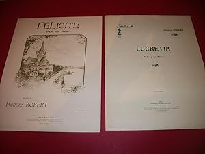 Félicité - Lucretia. Deux Valses pour Piano. Musique de Jacques Robert (1875-1892).