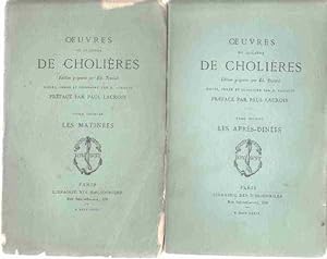 Oeuvres du seigneur de cholières . édition préparée par ed. tricotel . notes index et glossaire p...