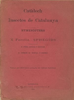 Catalech insectes de Catalunya. Hymenopters. X Familia. - Sphegids