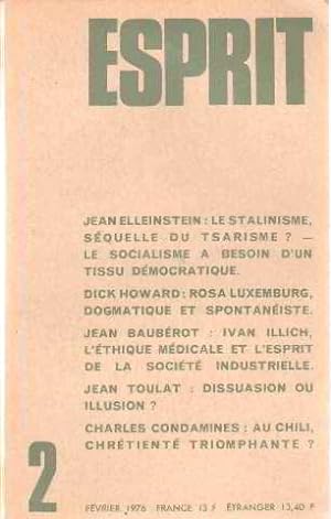 Revue esprit / fevrier 1976