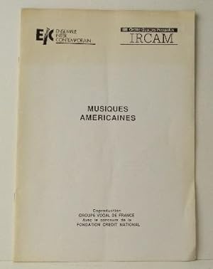 MUSIQUES AMERICAINES. Music in similar motion de Phil Glass, diverses pièces de Charles Ives et T...