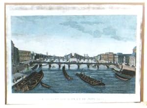 VUE DU PONT DES ARTS ET DU PONT NEUF .original print by Dubois