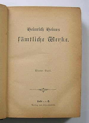 Heinrich Heine's Samtlichte Werke. [Vierter Band]