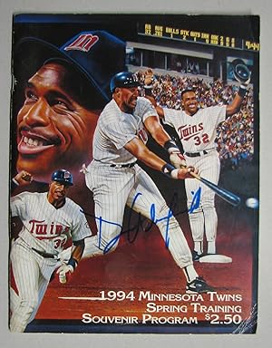 1994 Minnesota Twins Spring Training Souvenir Program (signed By Dave Winfield on cover)