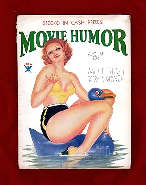 Movie Humor - August, 1934 Issue. George Quintana Cover art, "Meet the Toy Friend!"