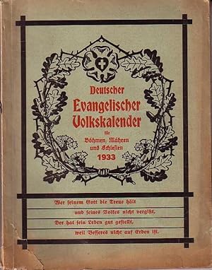 Deutscher Evangelischer Volkskalender für Böhmen, Mähren und Schlesien 1933.