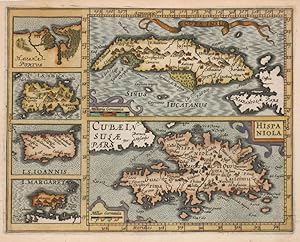 Cuba Insul., Hispaniola, Havana Portus, I. Iamaica, I. S. Ioannis, I. Margareta [ Cuba, Haiti, Ja...
