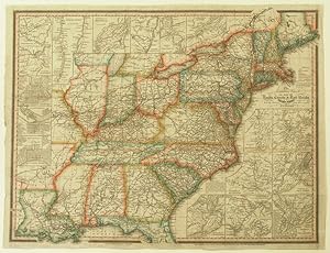 The Travellers Guide or Map of the Roads, Canals & Rail Roads of the United States, with the dist...