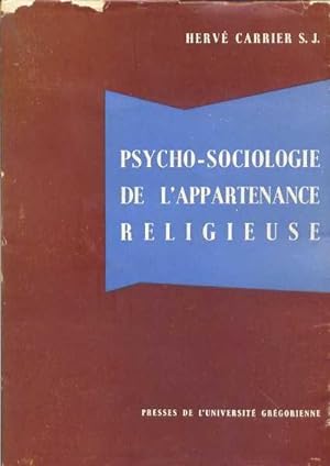Psycho-sociologie de l'appartenance religieuse.